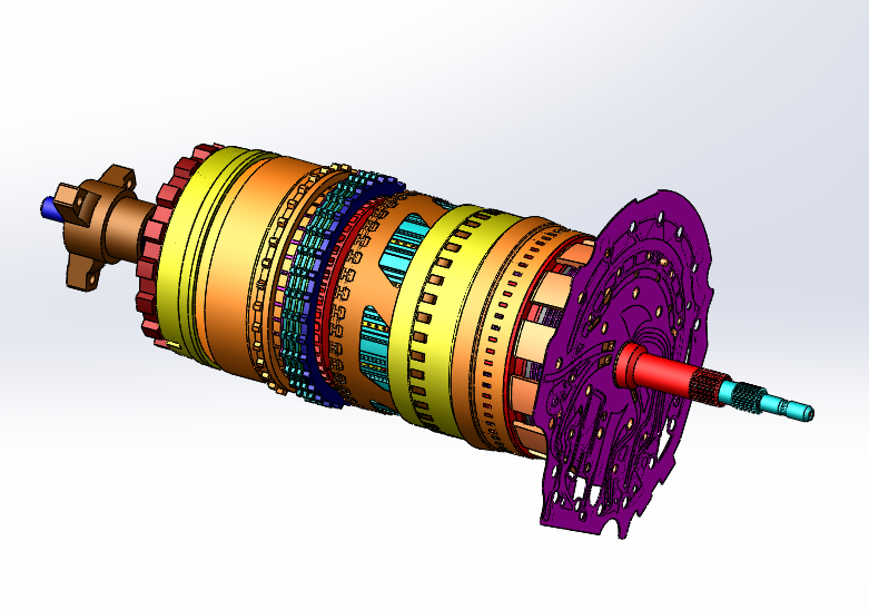奔驰自动变速箱(完整套图)3D模型Solidworks软件打开